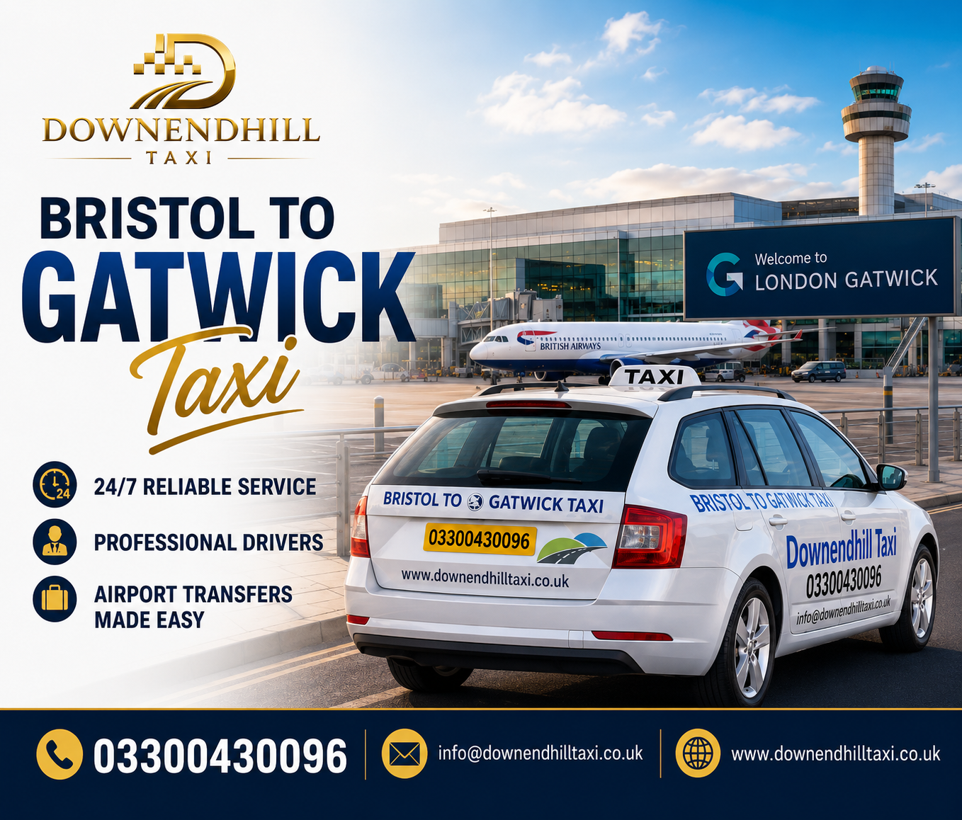 Bristol to Gatwick Taxi