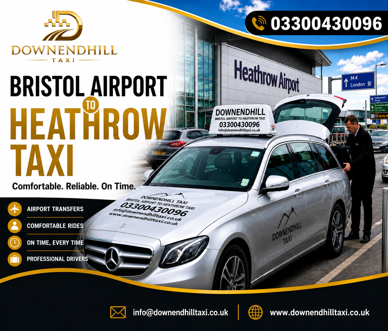 Bristol Airport to Heathrow Taxi